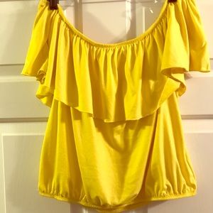 Yellow off the shoulder top